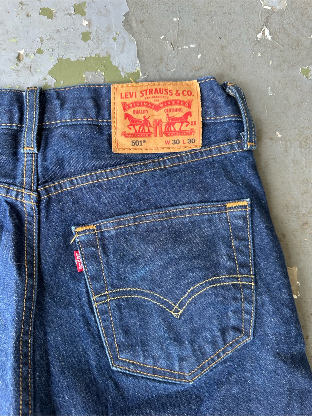Levi's Straight-Leg Jeans in Deep Blue